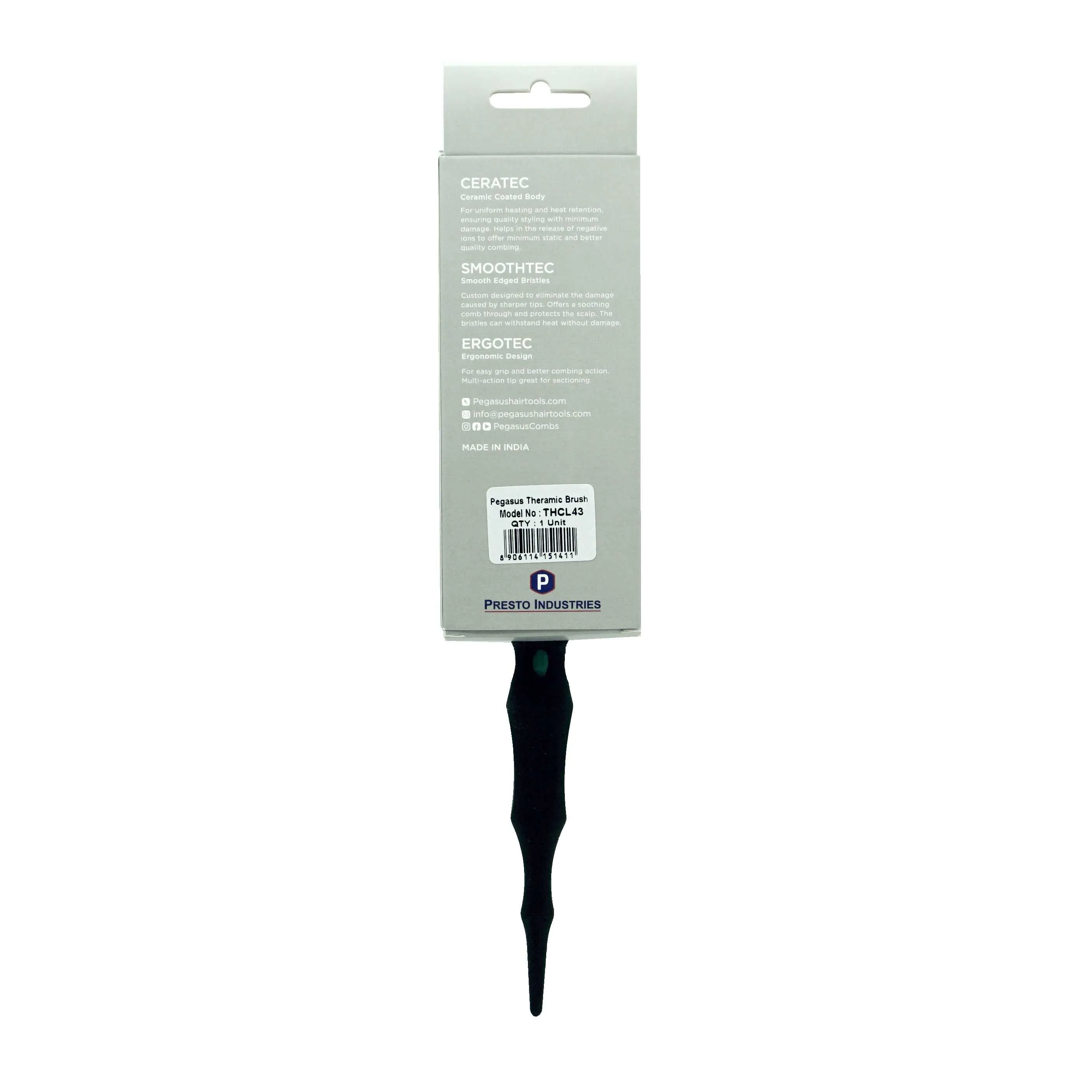 43mm (1.7in), Thermal Long (5") Barrel Brush with Sectioning End, Pegasus THCL43