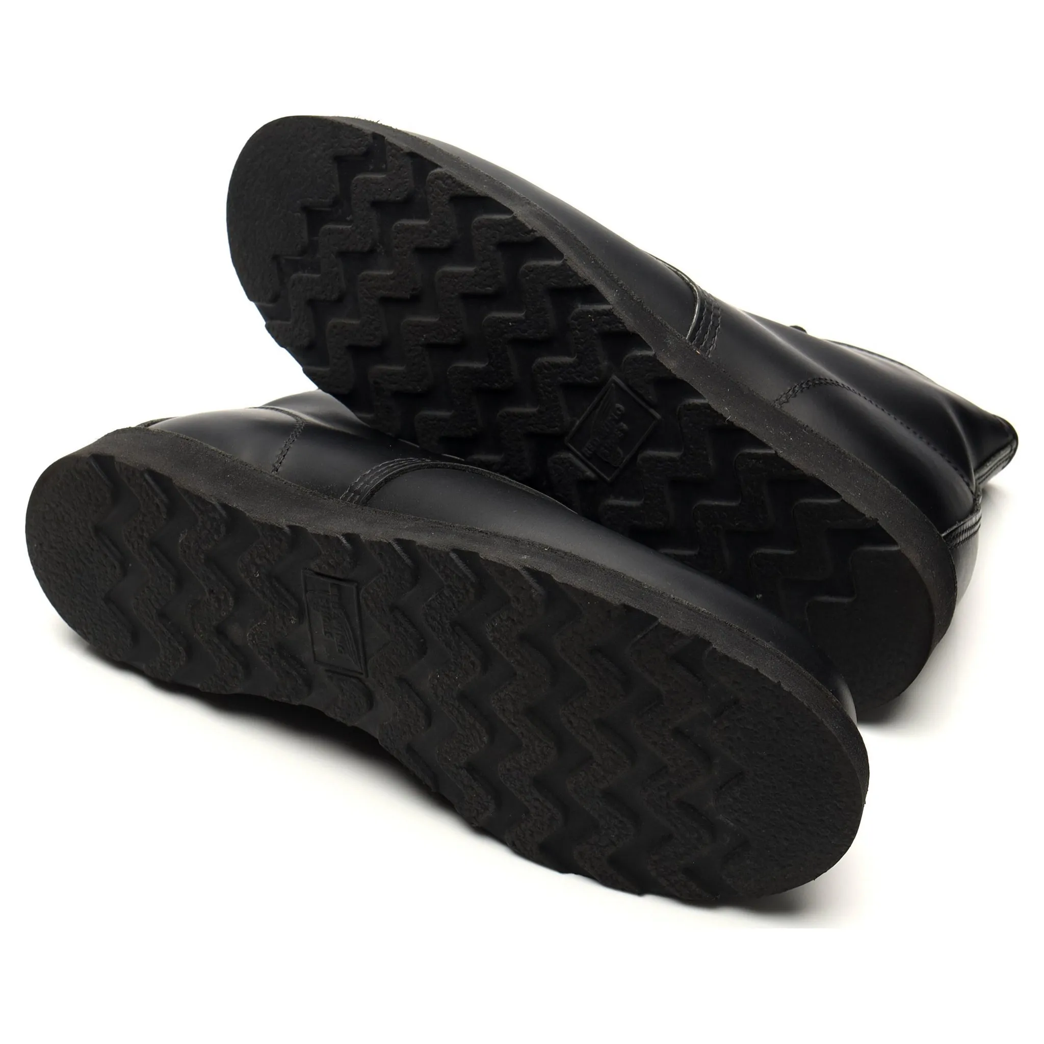 '8137' Black Leather Moc Toe Boots UK 8.5 US 9.5