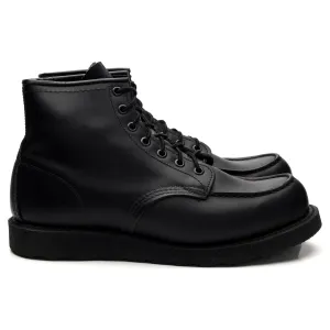 '8137' Black Leather Moc Toe Boots UK 8.5 US 9.5