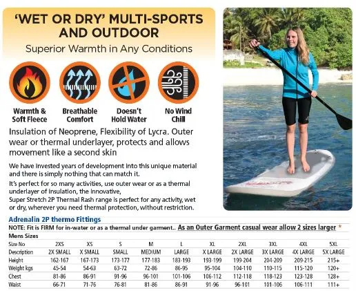 Adrenalin 2P Long sleeve zip front Thermal - Aqua