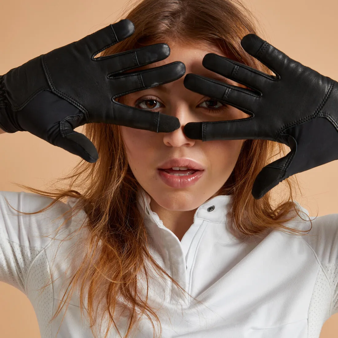 Adult Horse Riding Gloves Classic - Caramel