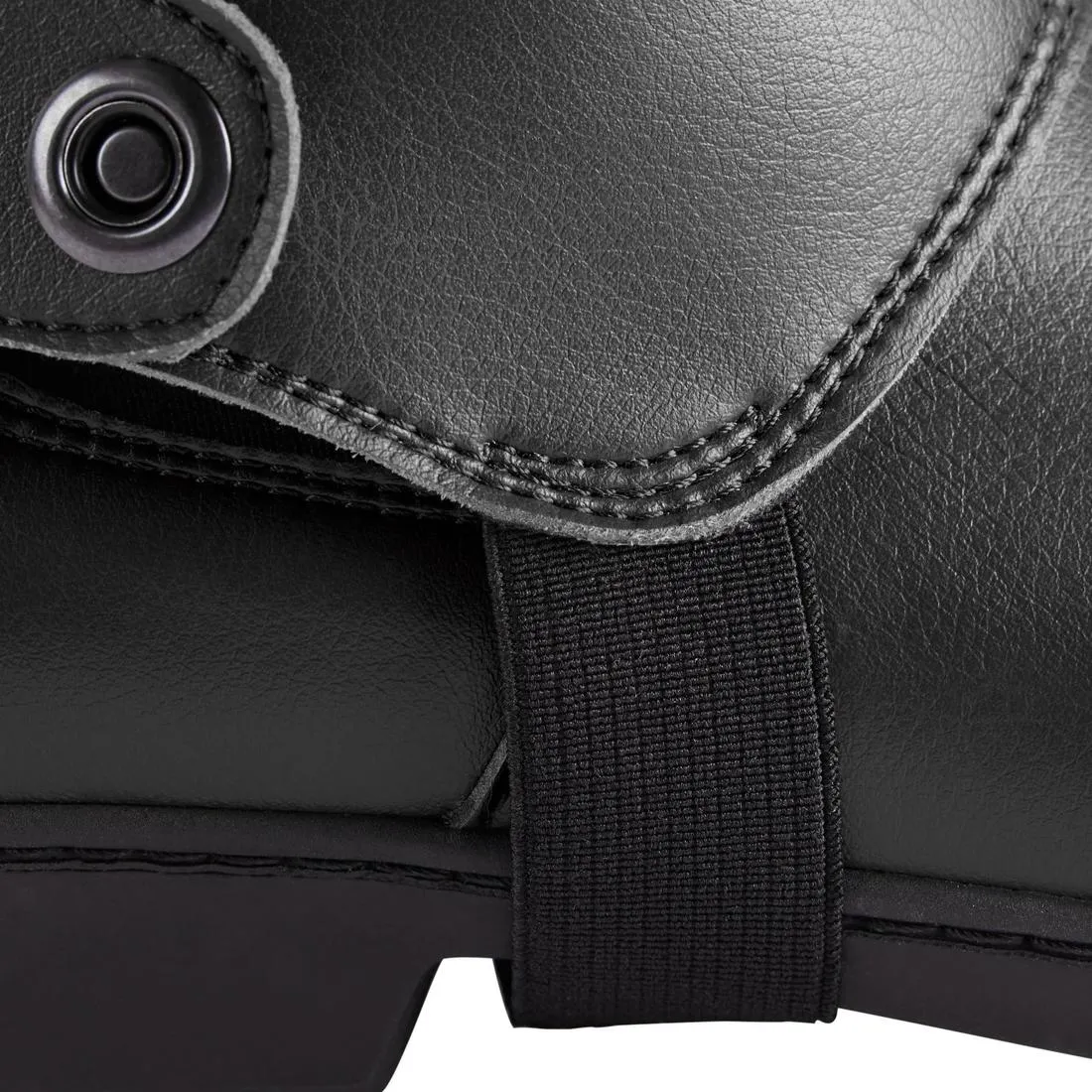 Adult Horse Riding Synthetic Half-Chaps 500 - Black