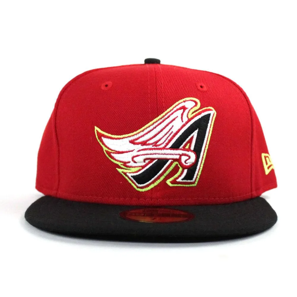 Anaheim Angels New Era 59Fifty Fitted Hat (Red Black Lime)