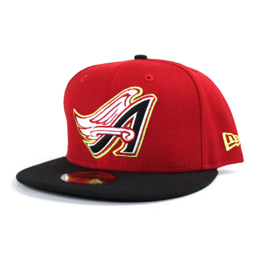 Anaheim Angels New Era 59Fifty Fitted Hat (Red Black Lime)