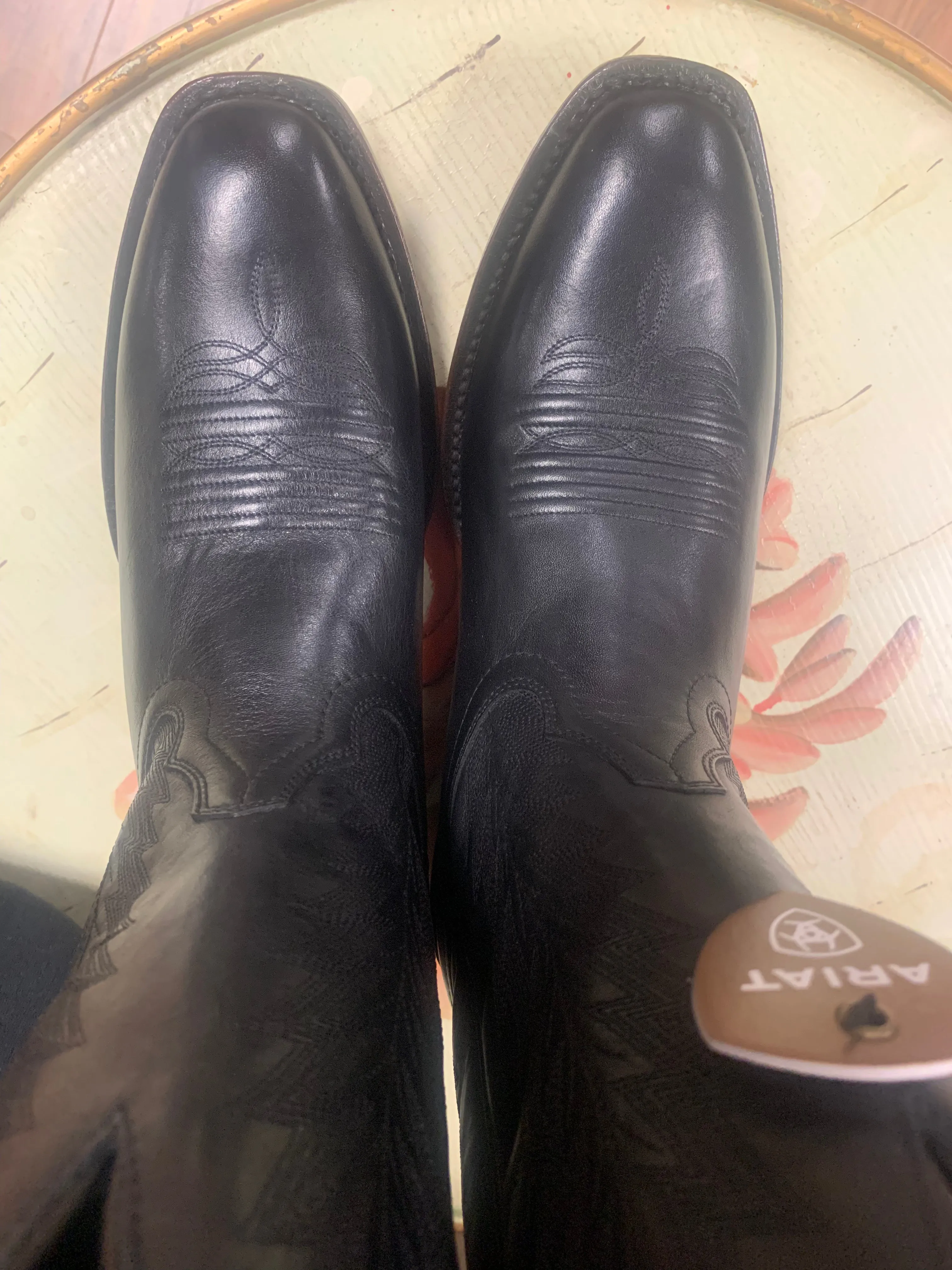 ARIAT MENS WILLIE MIDNIGHT BLACK FRENCH TOE
