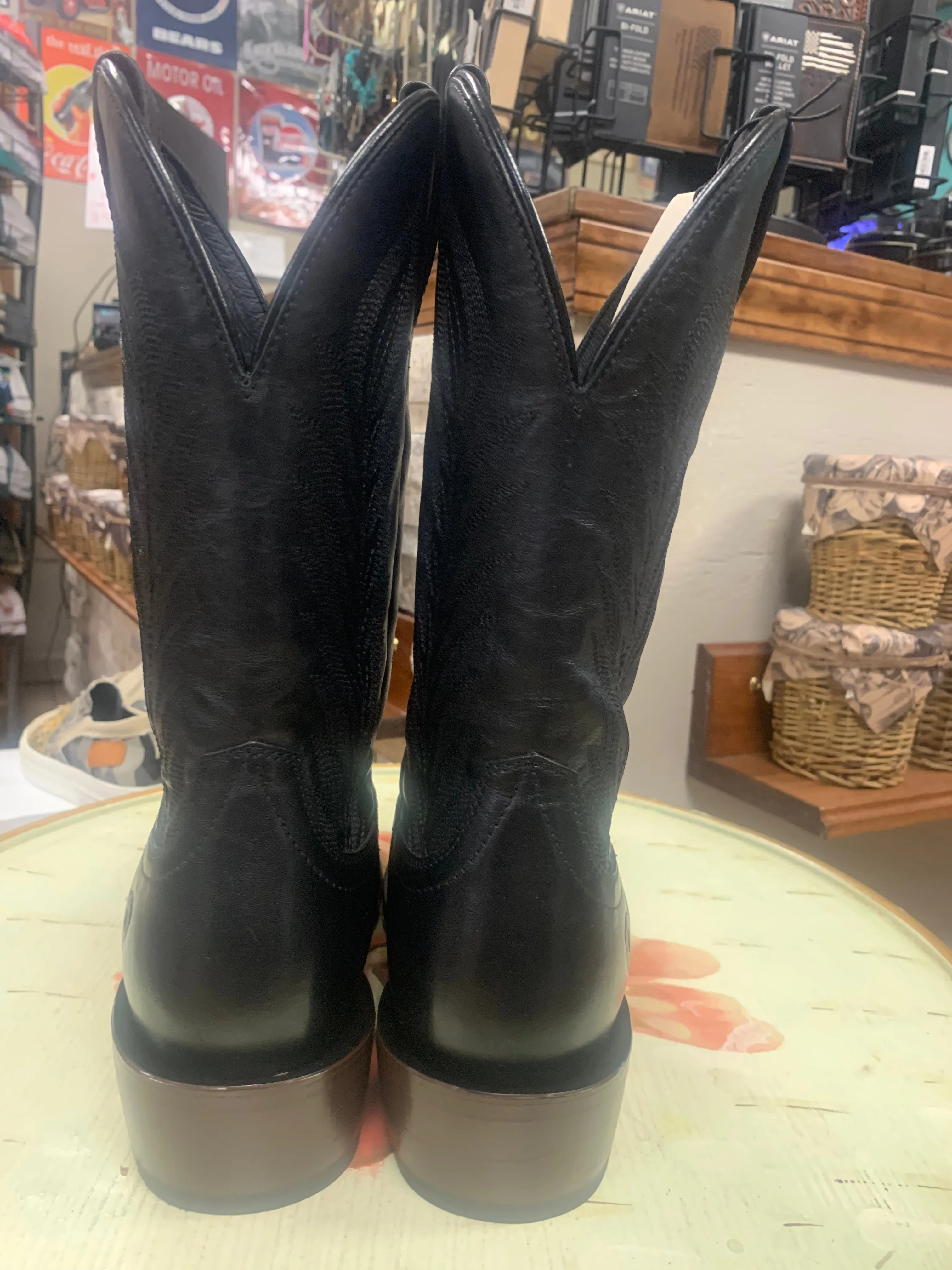 ARIAT MENS WILLIE MIDNIGHT BLACK FRENCH TOE