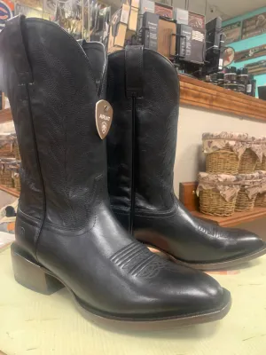 ARIAT MENS WILLIE MIDNIGHT BLACK FRENCH TOE