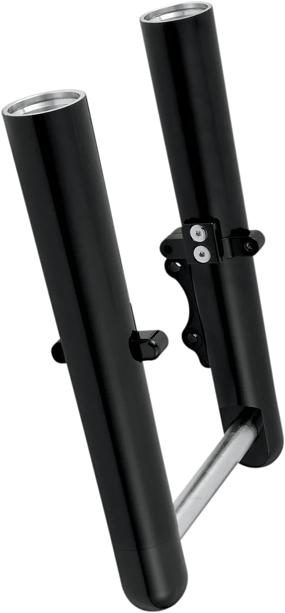 Arlen Ness 40-510 Hot Legs Single Disc Fork Leg Set - Deep Cut - Black