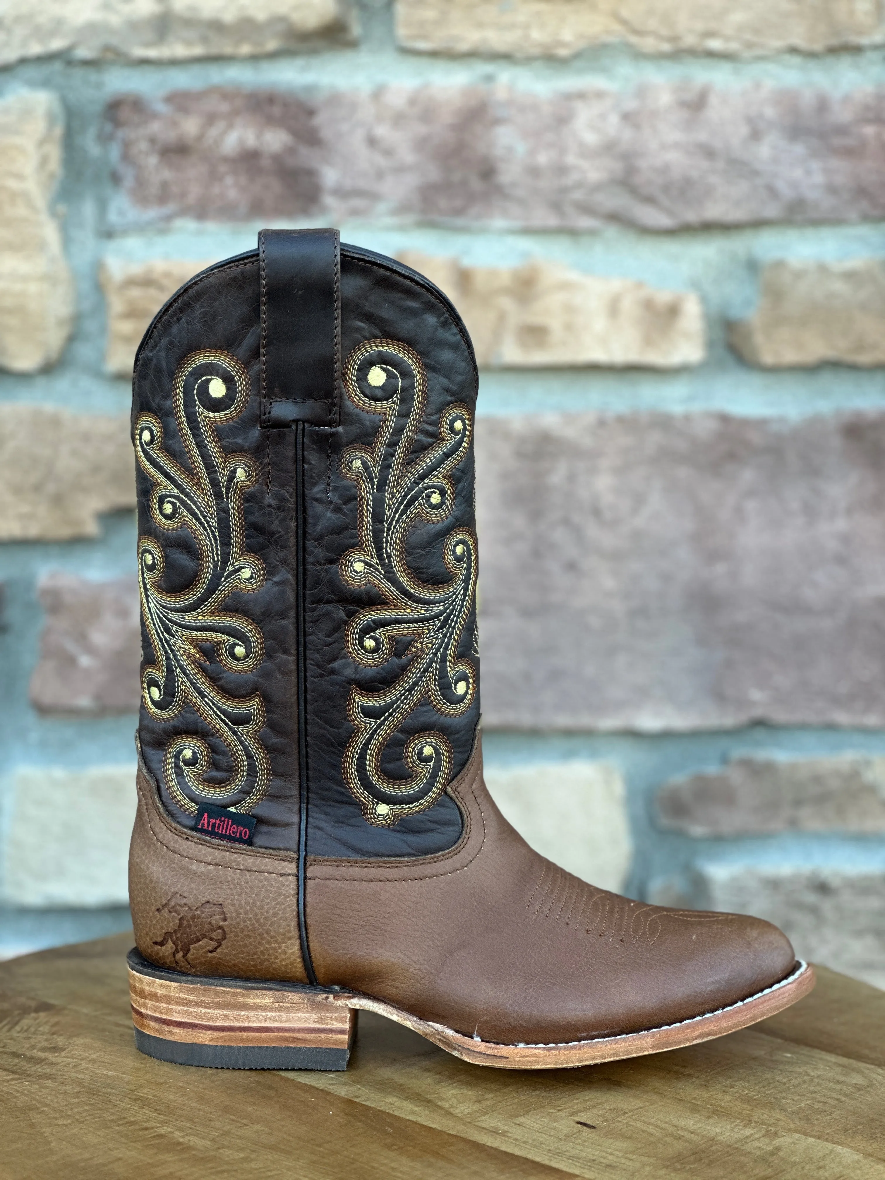 Artillero Honey Grisly Round Toe Boots