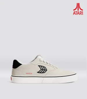 ATARI NAIOCA Smoke White Suede Black Logo Sneaker Men