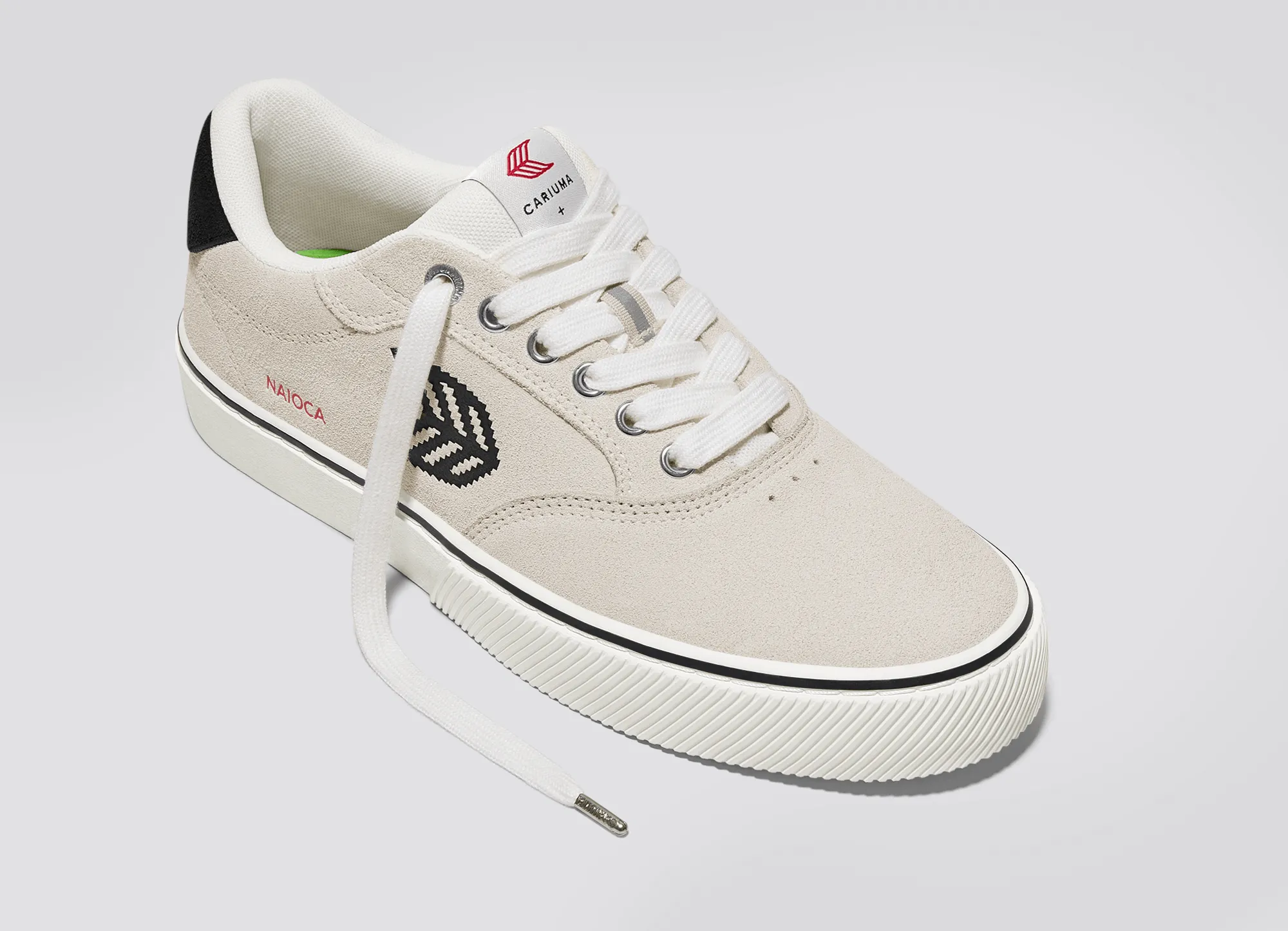 ATARI NAIOCA Smoke White Suede Black Logo Sneaker Men