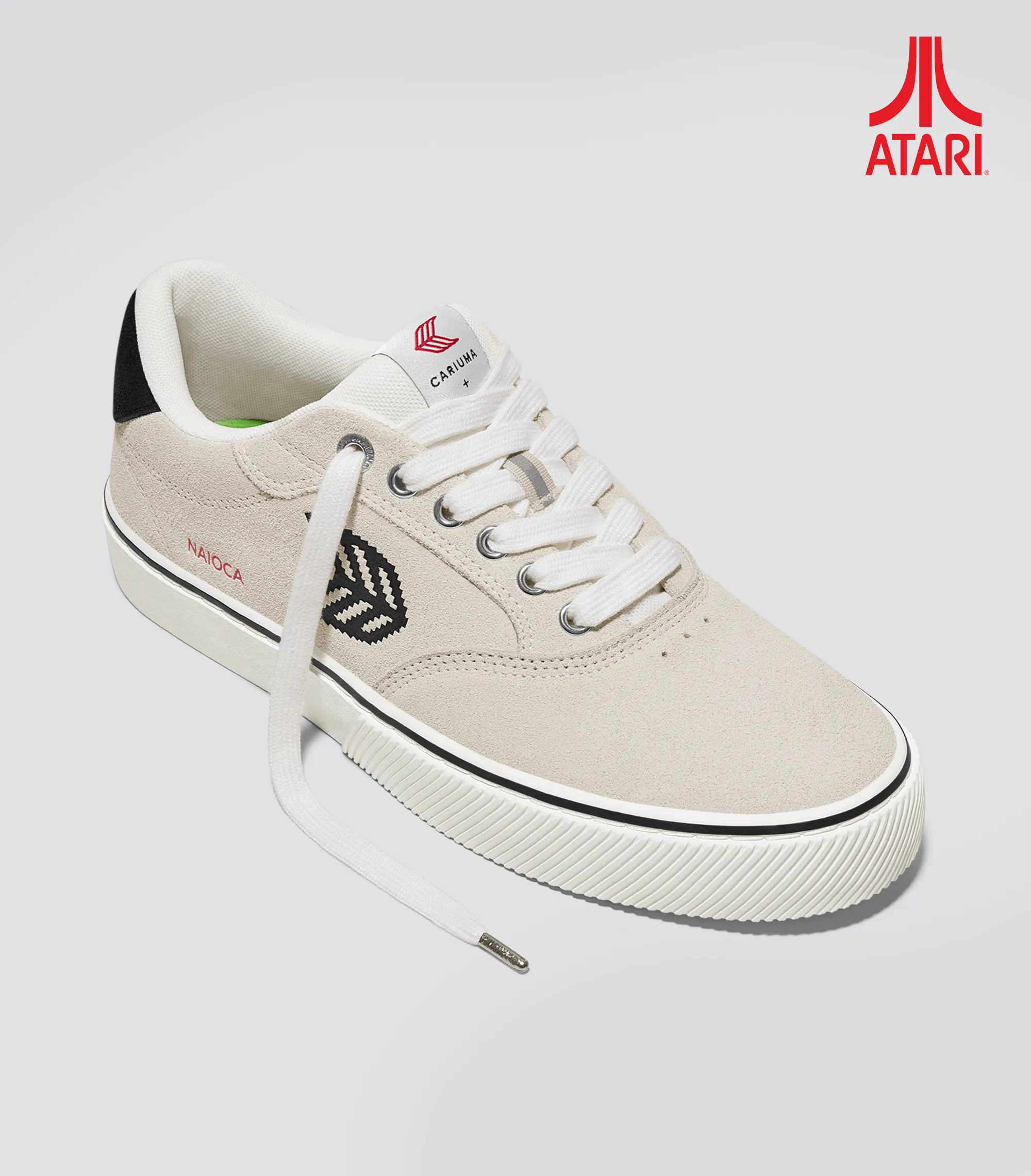 ATARI NAIOCA Smoke White Suede Black Logo Sneaker Men