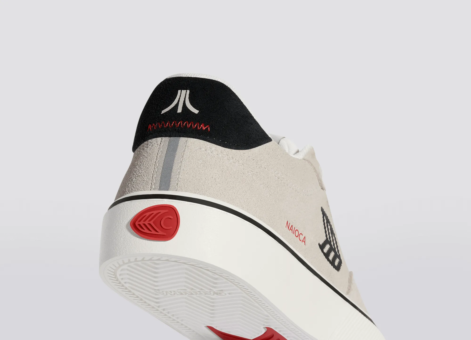 ATARI NAIOCA Smoke White Suede Black Logo Sneaker Men