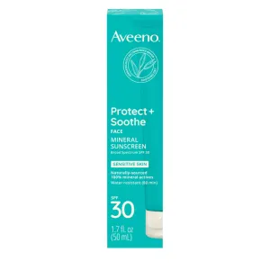 Aveeno Protect   Soothe Face Mineral Sunscreen SPF 30