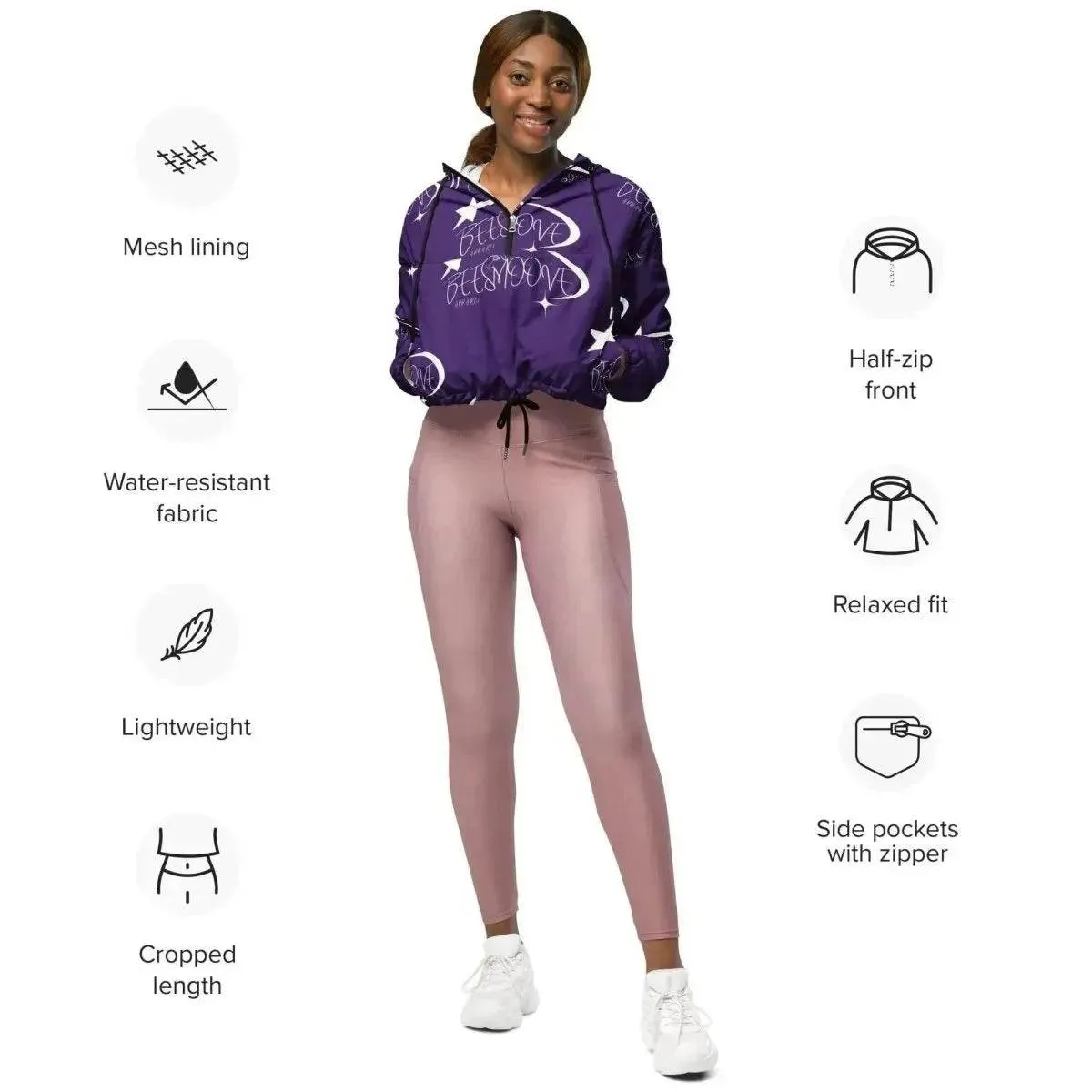 Beesmoove all star famous Women’s cropped windbreaker