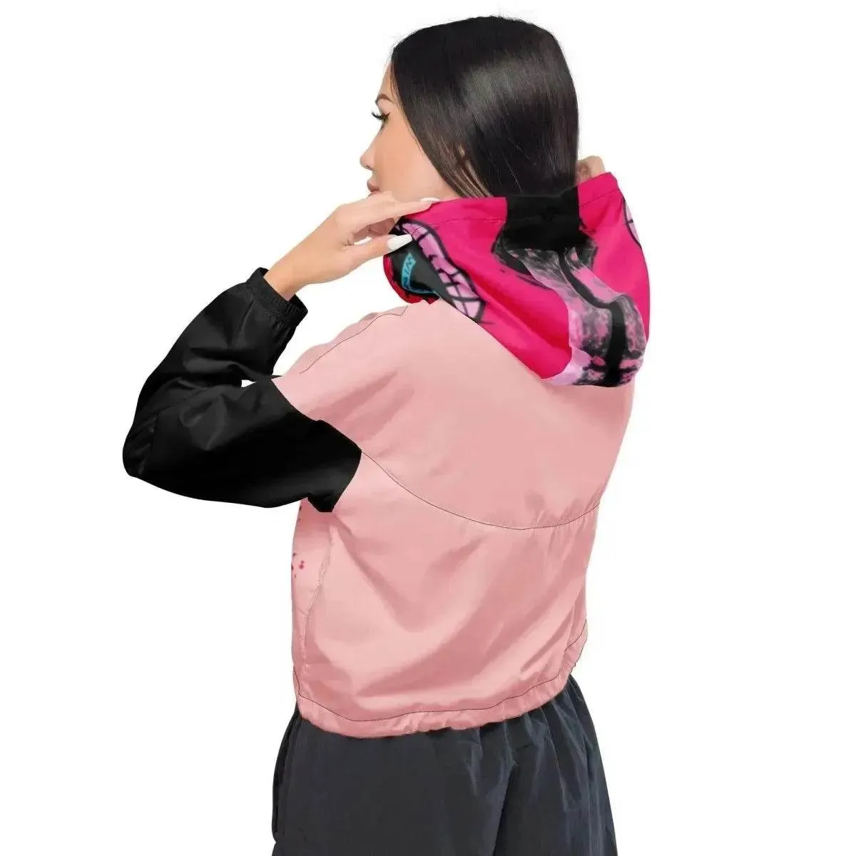Beesmoove eye catcher pink Women’s cropped windbreaker