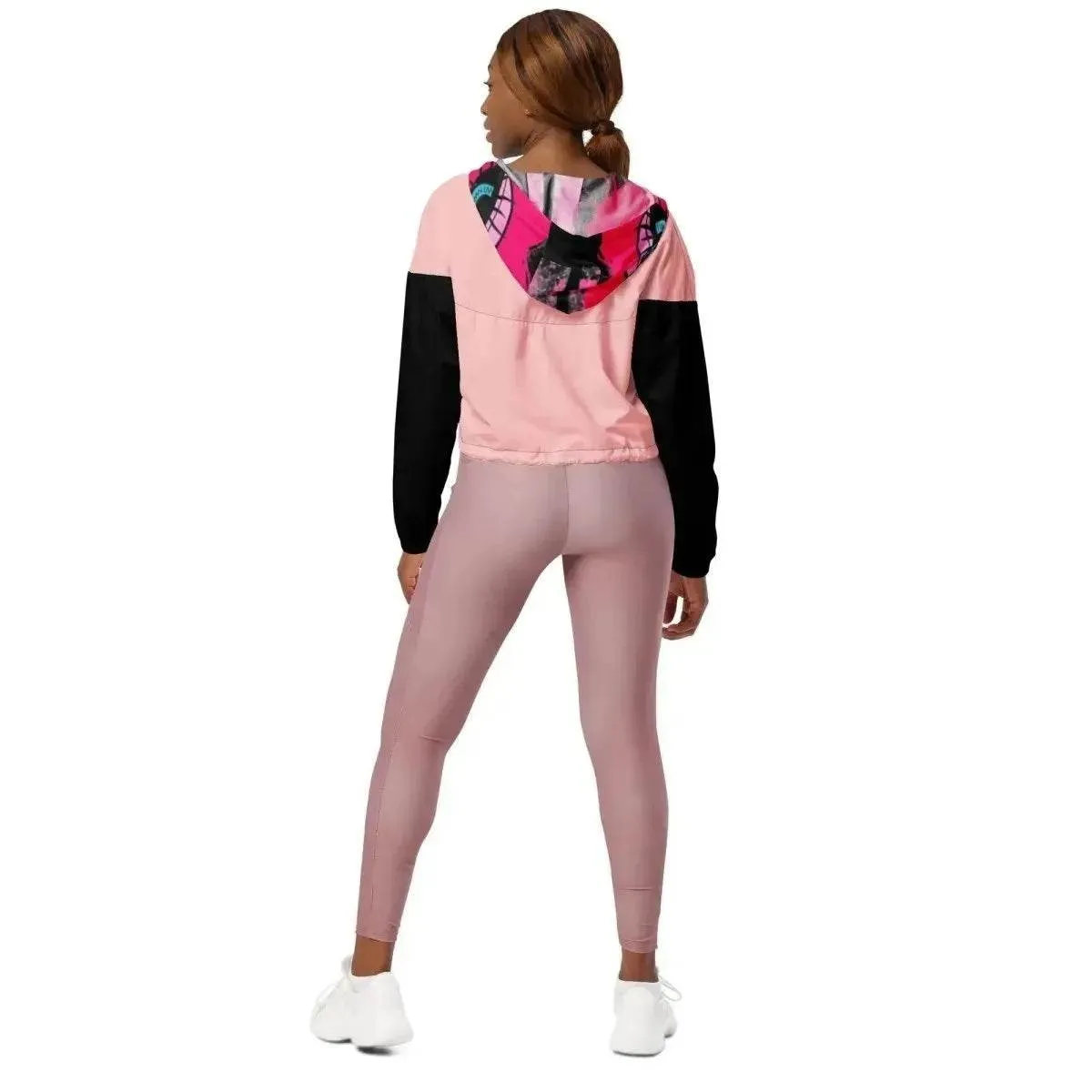 Beesmoove eye catcher pink Women’s cropped windbreaker