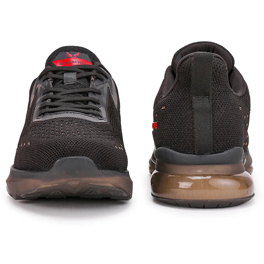 Bersache Casual Sneaker Shoes For Men Black-9030
