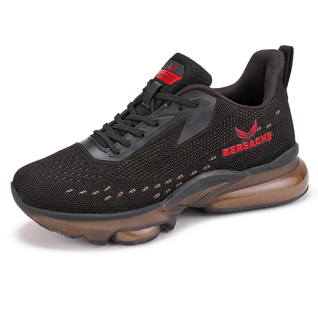 Bersache Casual Sneaker Shoes For Men Black-9030