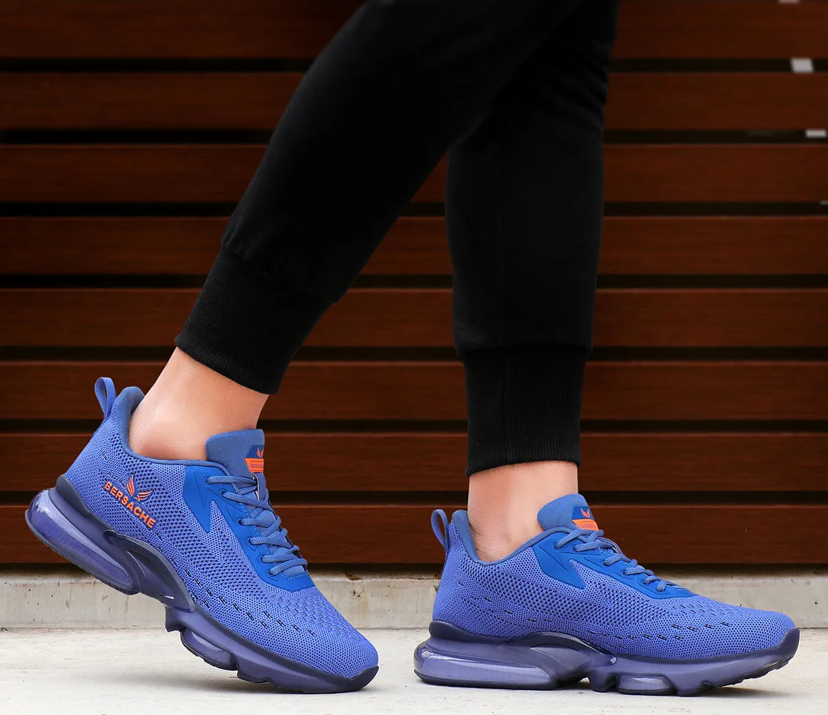Bersache Casual Sneaker Shoes For Men Blue-9031