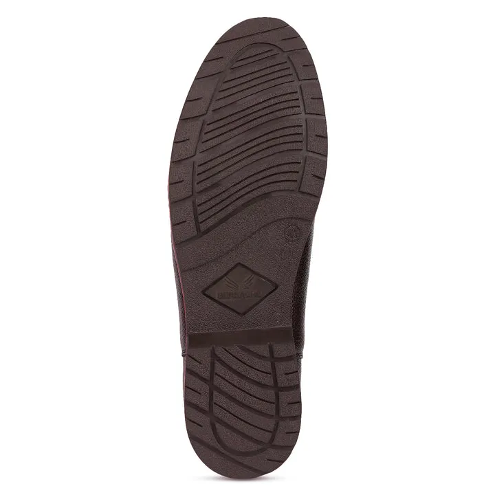 Bersache Lightweight Casual Loafer Walking Shoes For Men 9084-Dark Brown