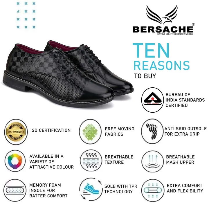 Bersache Sneaker Loafers Casual with extra comfort snearkers for men 9095 Black