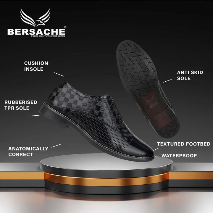Bersache Sneaker Loafers Casual with extra comfort snearkers for men 9095 Black