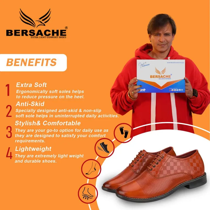 Bersache Sneaker Loafers Casual with extra comfort snearkers for men 9096 Tan
