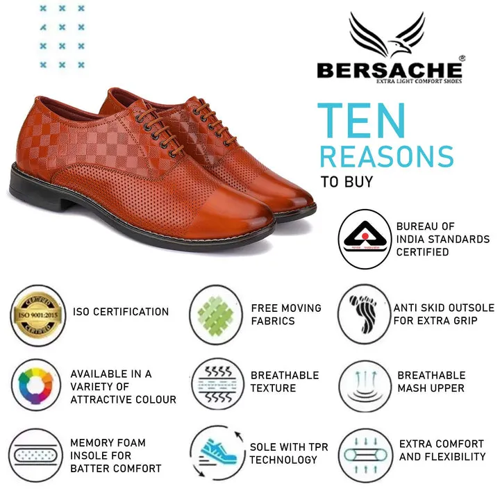 Bersache Sneaker Loafers Casual with extra comfort snearkers for men 9096 Tan