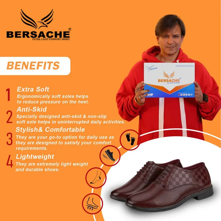 Bersache Sneaker Loafers Casual with extra comfort snearkers for men 9097 Brown