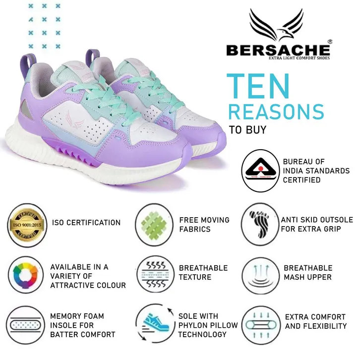 Besache Sneaker Loafers Casual With Extra Comfort Sneakers For Women Purple-9144
