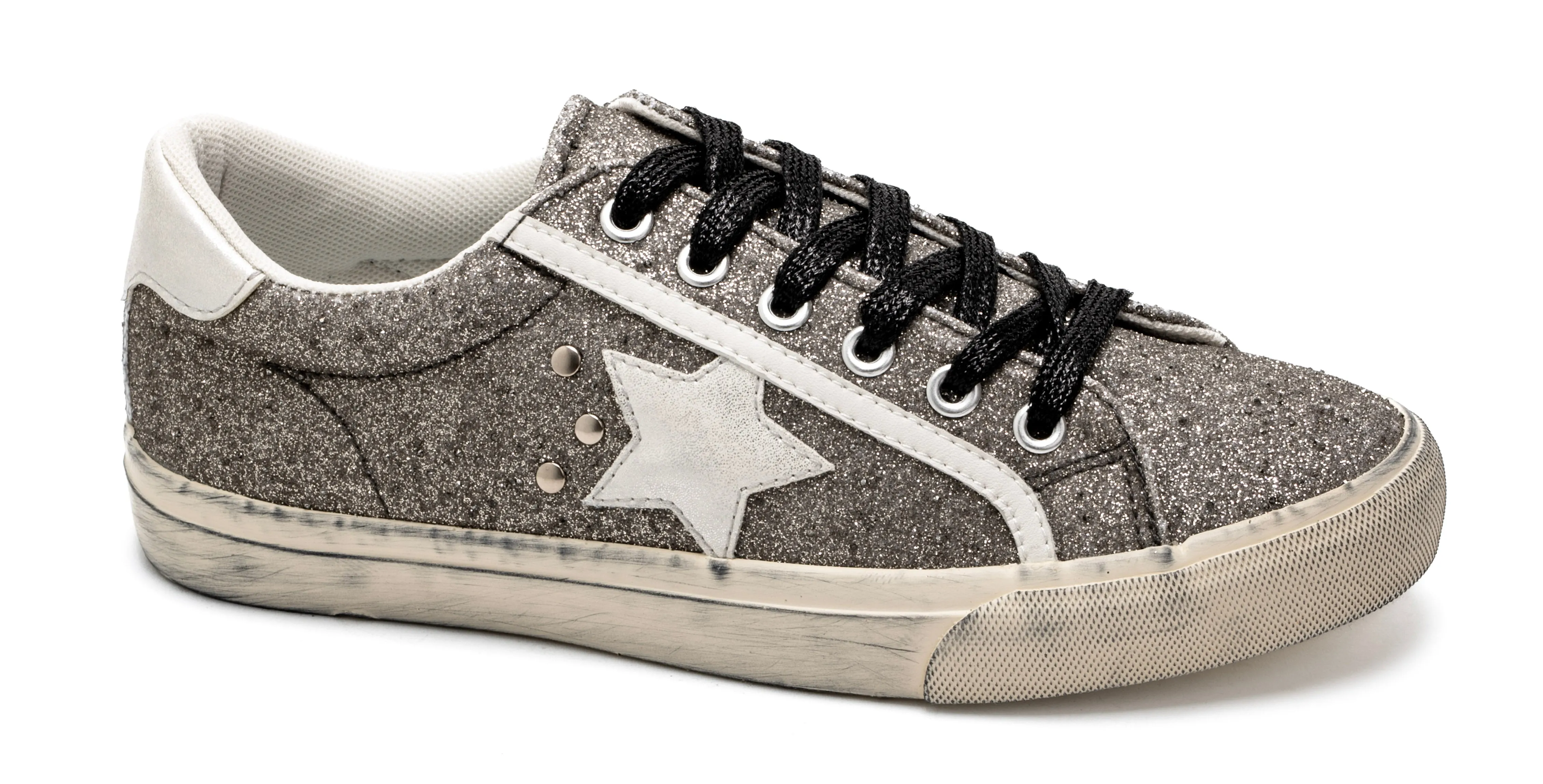 Big Dipper Sneaker in Gray Glitter by Corkys