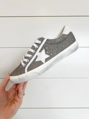 Big Dipper Sneaker in Gray Glitter by Corkys