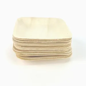 Biodegradable Birch Wood Square Plate
