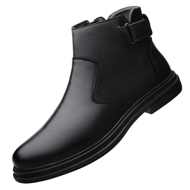 Black Solid Color Outdoor Boots