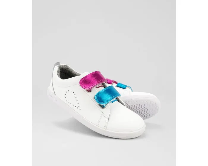 Bobux KP Grass Court Switch White (Rasp Peacock) Trainers