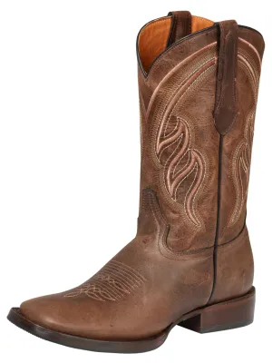Botas Vaqueras Rodeo Clasicas de Piel Genuina para Hombre 'El General' - ID: 44860