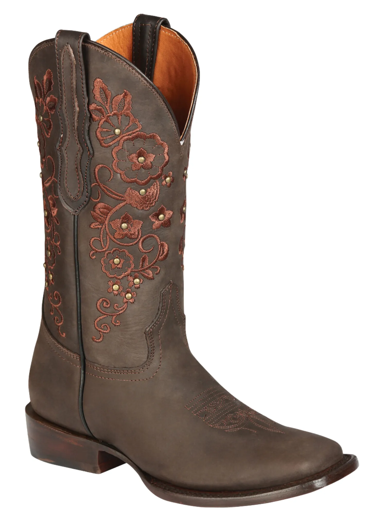 Botas Vaqueras Rodeo Clasicas de Piel Genuina para Mujer 'El General' - ID: 44847