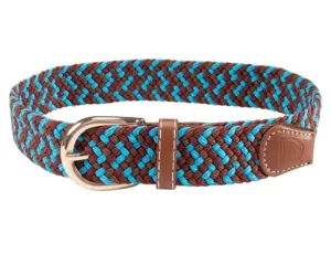 Braided Equestrian Belt Turquoise & Brown