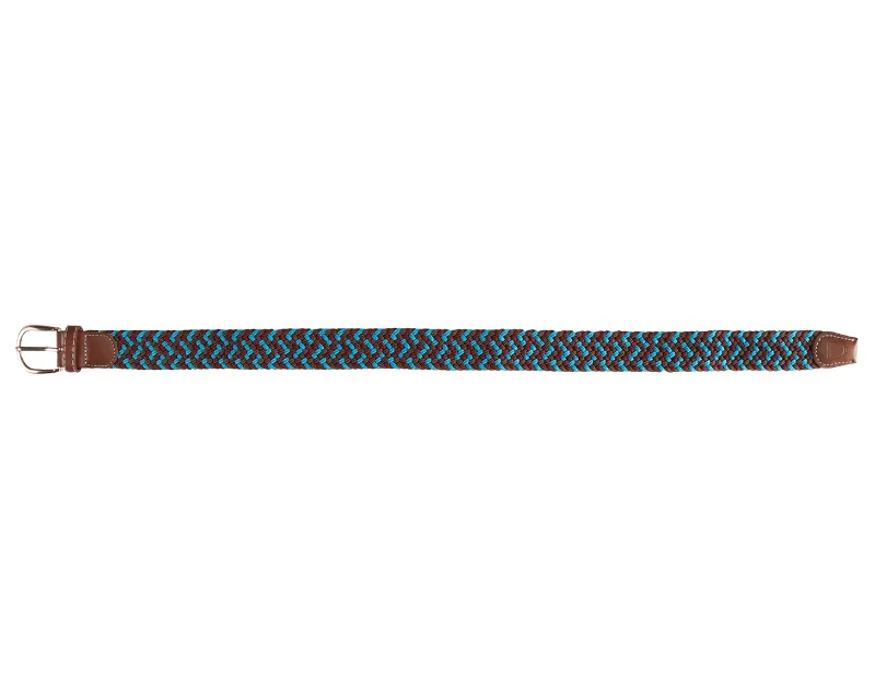 Braided Equestrian Belt Turquoise & Brown