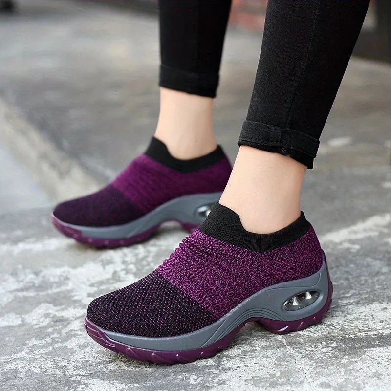 Breathable Women's Platform Sports Sneakers