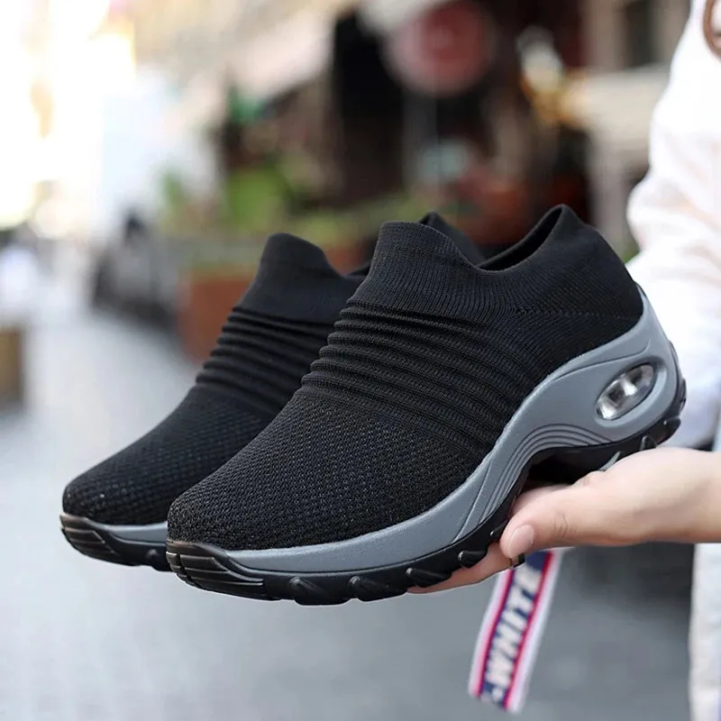 Breathable Women's Platform Sports Sneakers