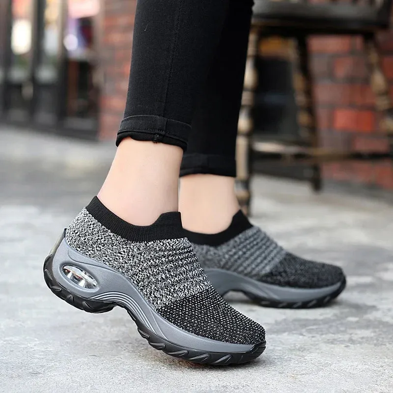 Breathable Women's Platform Sports Sneakers