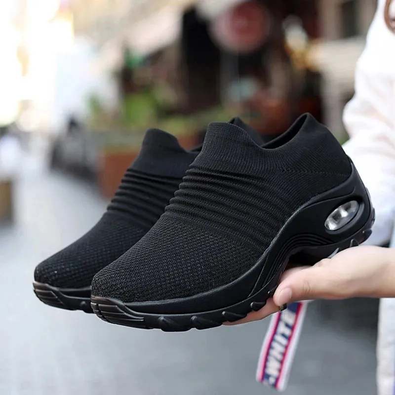 Breathable Women's Platform Sports Sneakers