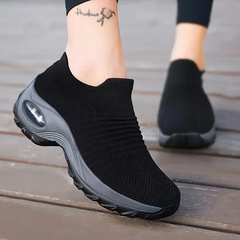 Breathable Women's Platform Sports Sneakers