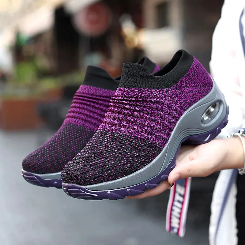Breathable Women's Platform Sports Sneakers