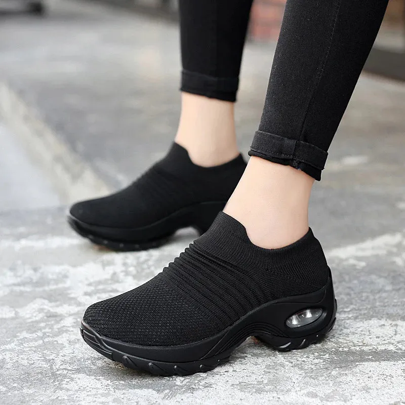 Breathable Women's Platform Sports Sneakers