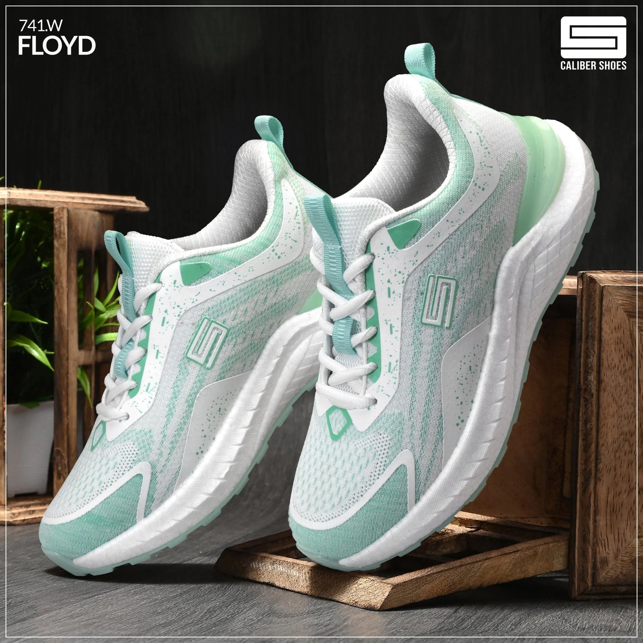 Caliber Shoes Seagreen Sport Shoes for Women ( Flyod 741W)