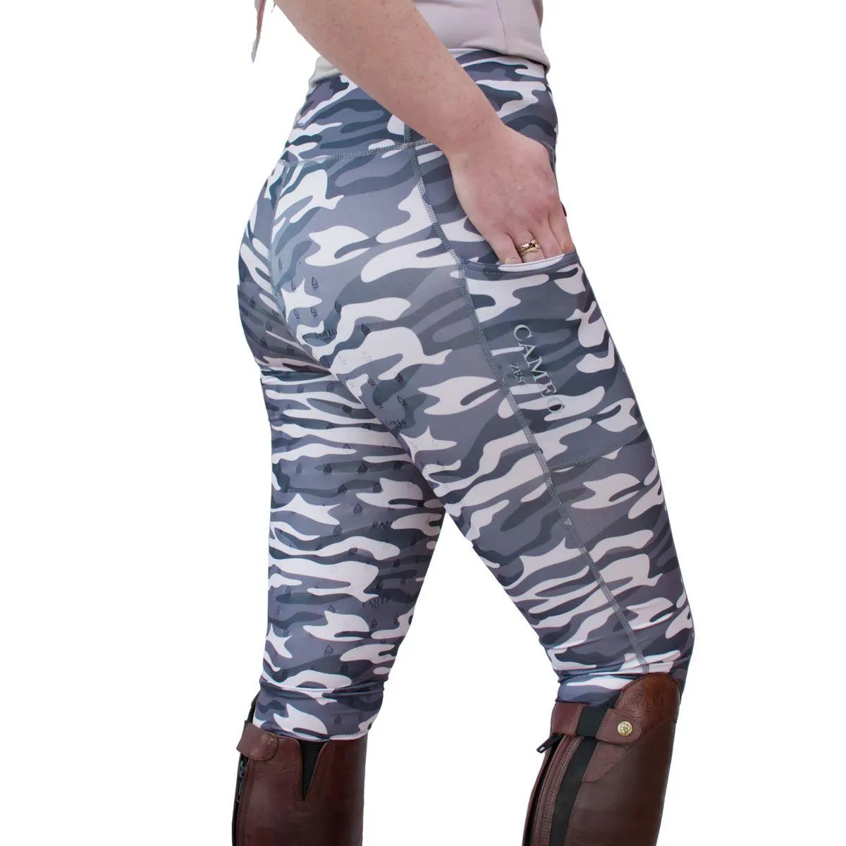 Cameo Equine Zest Riding Tights, Full Silicone Seat, Phone Pocket, Comfort Waist