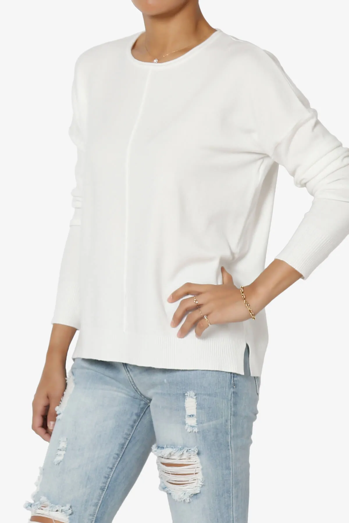 Carolina Long Sleeve Relaxed Fit Knit Top